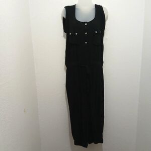 BAR III Black Sleeveless Jumpsuit WOMEN XL 100% Rayon